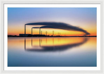 Reftinsky Reservoir of Sverdlovsk, Russia / Art Photo - Framed Print