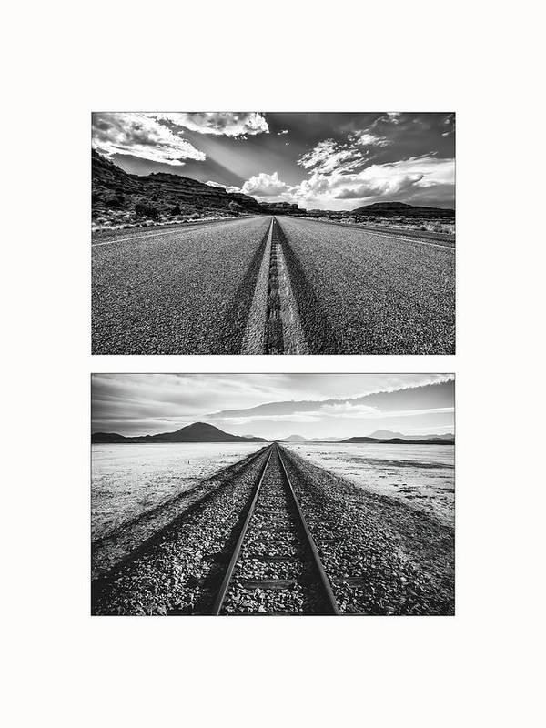 Road and Track  - diptych / Art Photo - Art Print