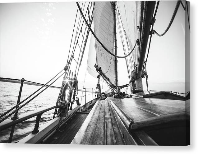 Sail Boat,Monochrome 