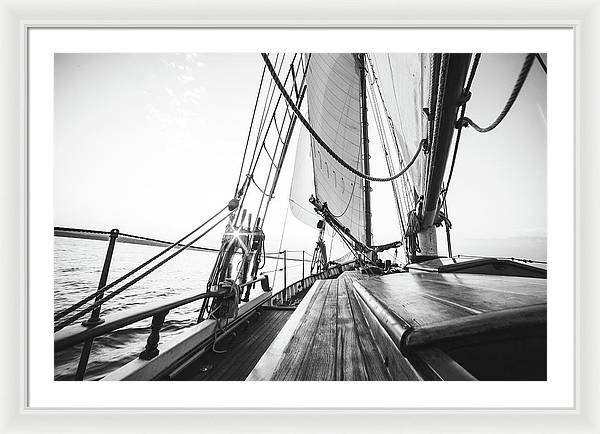 Sail Boat,Monochrome 