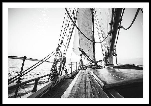 Sail Boat,Monochrome 