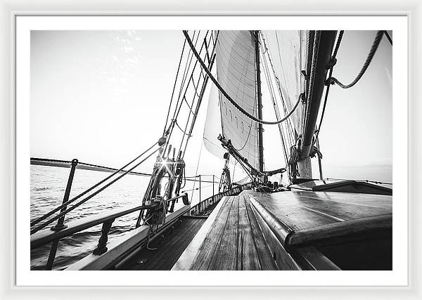 Sail Boat,Monochrome 