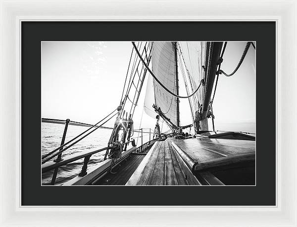 Sail Boat,Monochrome 