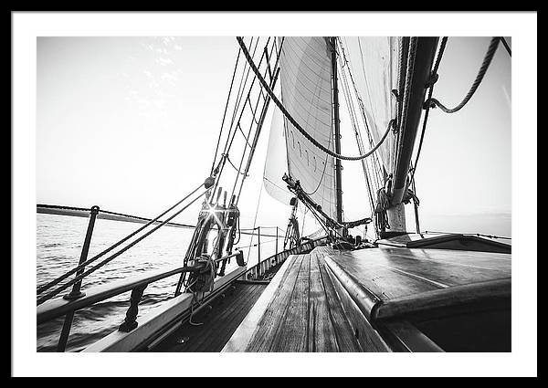 Sail Boat,Monochrome 