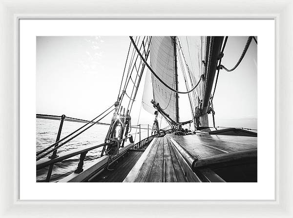 Sail Boat,Monochrome 