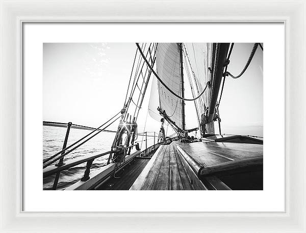 Sail Boat,Monochrome 