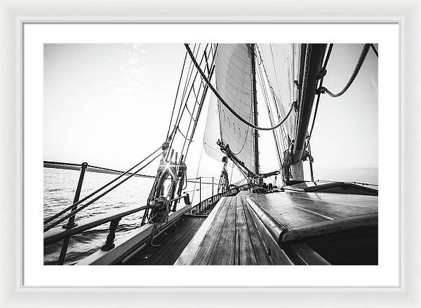 Sail Boat,Monochrome 