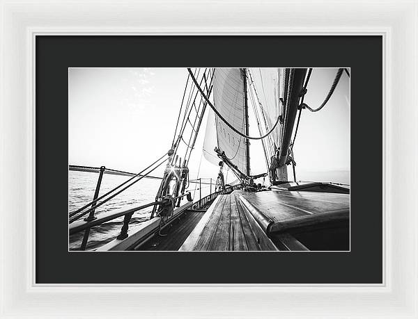 Sail Boat,Monochrome 