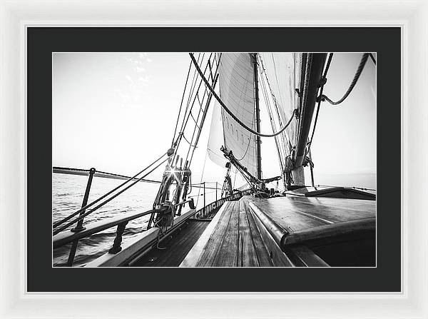 Sail Boat,Monochrome 