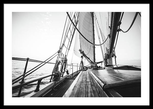 Sail Boat,Monochrome 