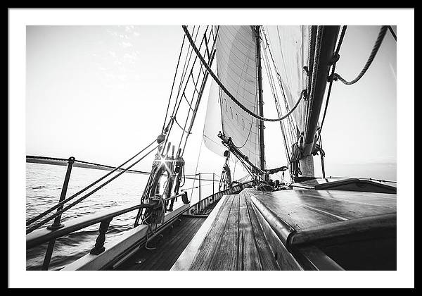 Sail Boat,Monochrome 