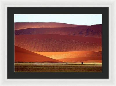 Sand Dunes, Namibia #2 / Art Photo - Framed Print