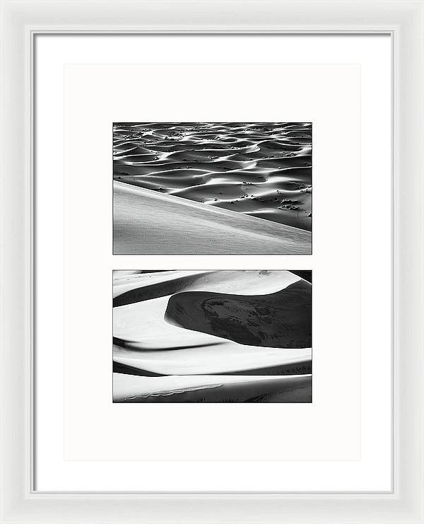 Sand Waves, Desert - diptych / Art Photo - Framed Print