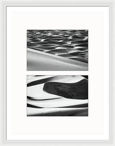 Sand Waves, Desert - diptych / Art Photo - Framed Print