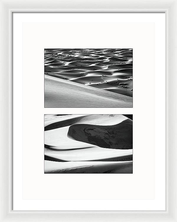 Sand Waves, Desert - diptych / Art Photo - Framed Print