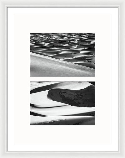 Sand Waves, Desert - diptych / Art Photo - Framed Print