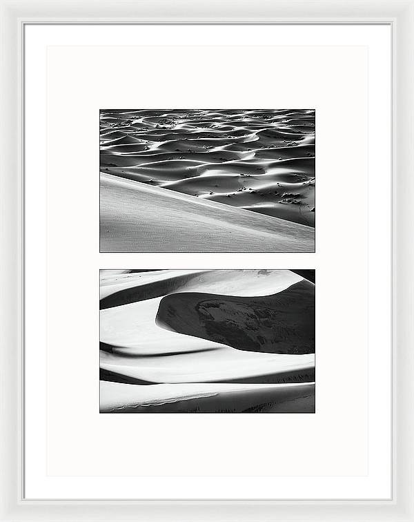 Sand Waves, Desert - diptych / Art Photo - Framed Print