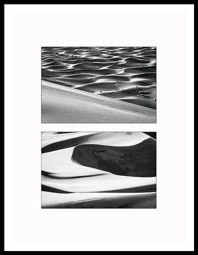 Sand Waves, Desert - diptych / Art Photo - Framed Print