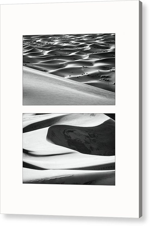 Sand Waves, Desert - diptych / Art Photo - Acrylic Print