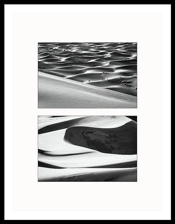 Sand Waves, Desert - diptych / Art Photo - Framed Print