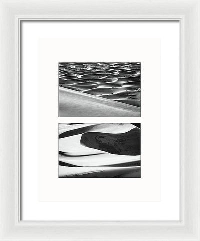 Sand Waves, Desert - diptych / Art Photo - Framed Print