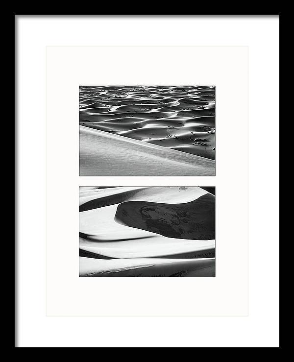 Sand Waves, Desert - diptych / Art Photo - Framed Print