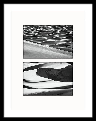 Sand Waves, Desert - diptych / Art Photo - Framed Print