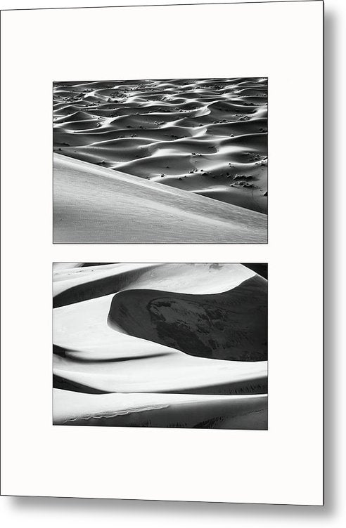 Sand Waves, Desert - diptych / Art Photo - Metal Print