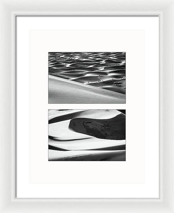 Sand Waves, Desert - diptych / Art Photo - Framed Print