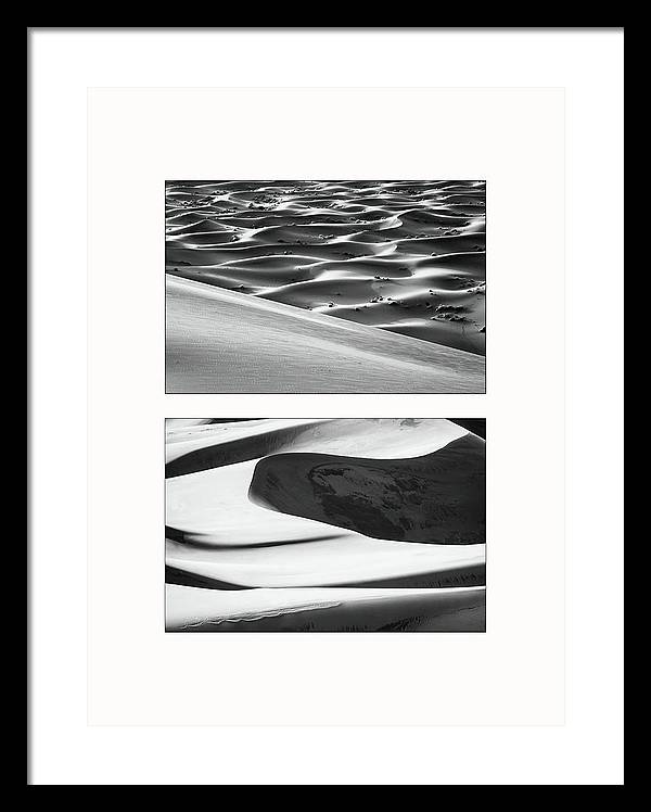 Sand Waves, Desert - diptych / Art Photo - Framed Print