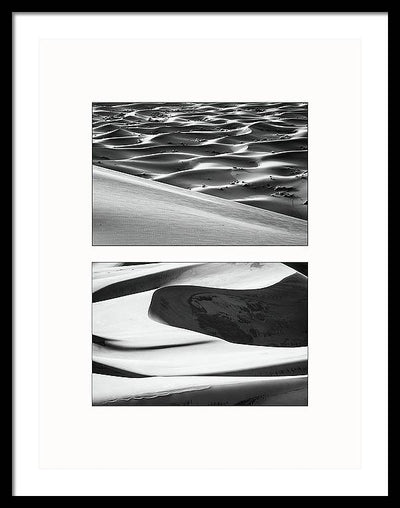 Sand Waves, Desert - diptych / Art Photo - Framed Print