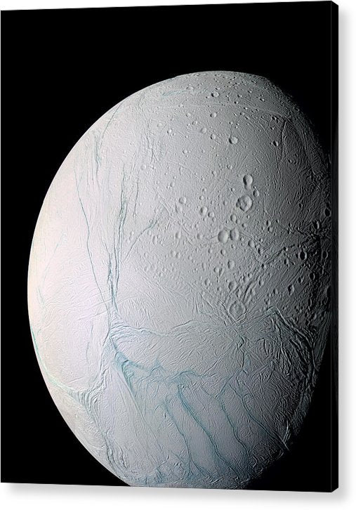 Saturn Moon Enceladus / Art Photo - Acrylic Print