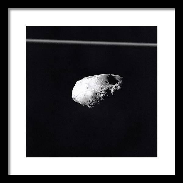 Saturn Moon Prometheus / Art Photo - Framed Print