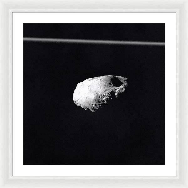 Saturn Moon Prometheus / Art Photo - Framed Print