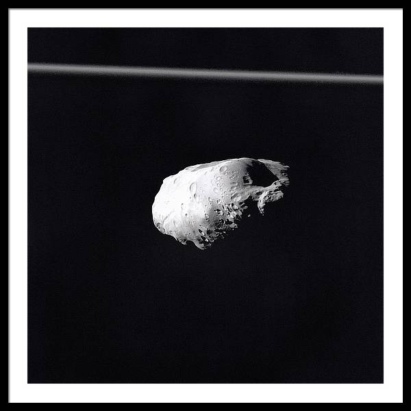 Saturn Moon Prometheus / Art Photo - Framed Print