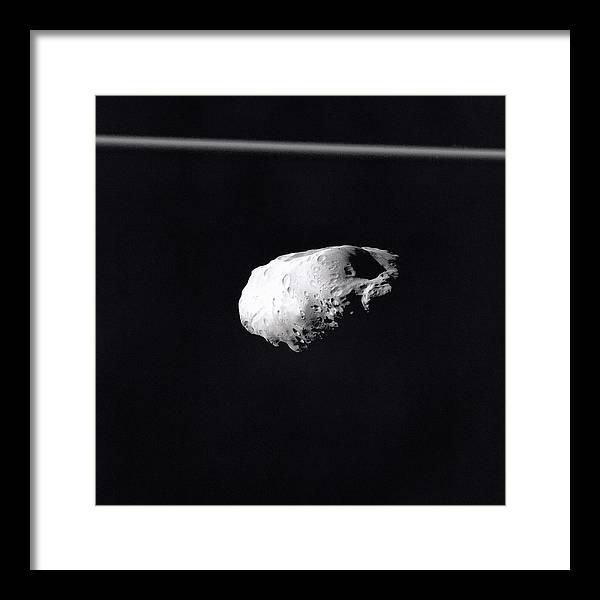 Saturn Moon Prometheus / Art Photo - Framed Print