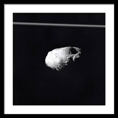 Saturn Moon Prometheus / Art Photo - Framed Print