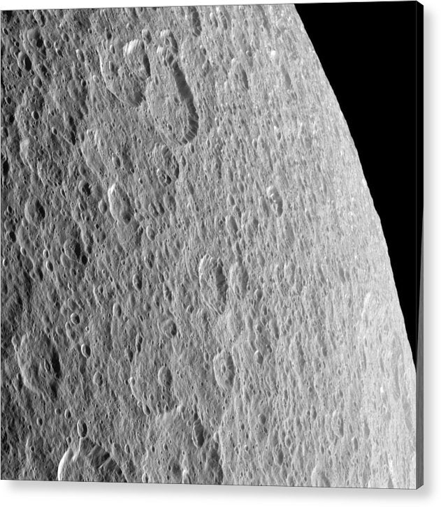 Saturn Moon Rhea / Art Photo - Acrylic Print