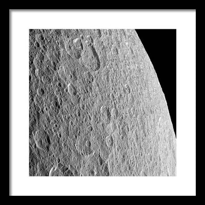 Saturn Moon Rhea / Art Photo - Framed Print