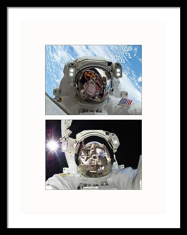 Selfies in the Space, 2012-2013 - diptych / Art Photo - Framed Print