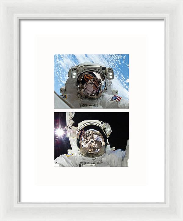 Selfies in the Space, 2012-2013 - diptych / Art Photo - Framed Print