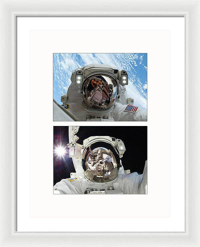 Selfies in the Space, 2012-2013 - diptych / Art Photo - Framed Print