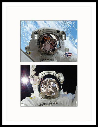 Selfies in the Space, 2012-2013 - diptych / Art Photo - Framed Print