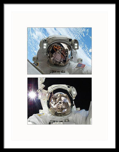 Selfies in the Space, 2012-2013 - diptych / Art Photo - Framed Print