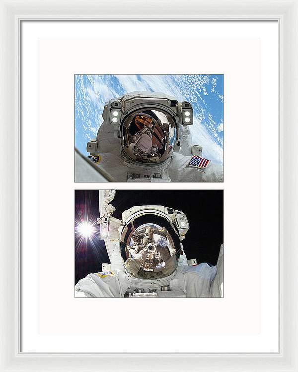 Selfies in the Space, 2012-2013 - diptych / Art Photo - Framed Print