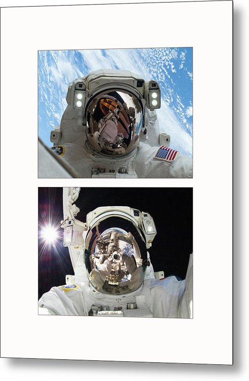 Selfies in the Space, 2012-2013 - diptych / Art Photo - Metal Print