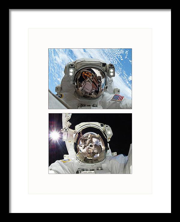 Selfies in the Space, 2012-2013 - diptych / Art Photo - Framed Print