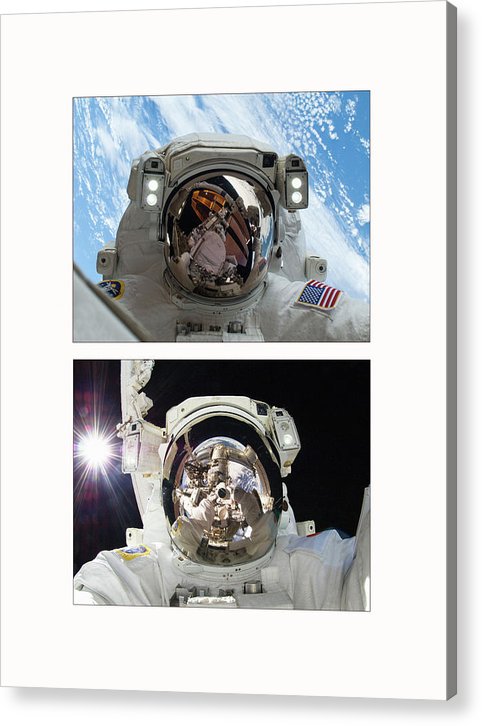 Selfies in the Space, 2012-2013 - diptych / Art Photo - Acrylic Print