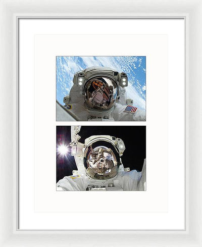 Selfies in the Space, 2012-2013 - diptych / Art Photo - Framed Print