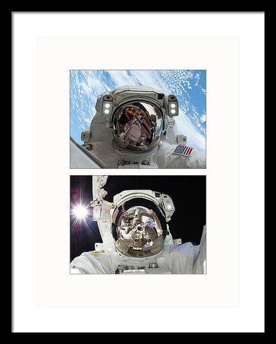 Selfies in the Space, 2012-2013 - diptych / Art Photo - Framed Print